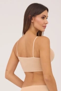 Gatta -  krótki Top na wąskich ramiączkach / beżowy