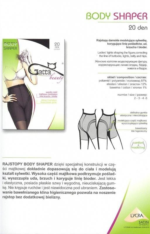 Mocno korygujące rajstopy Gatta Body Shaper 20DEN