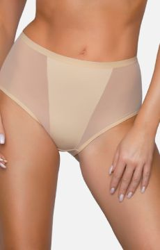 Wysokie beżowe figi damskie Babell 177