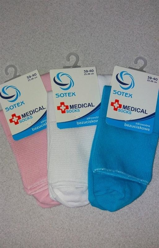 Skarpetki damskie Sotex - Bezuciskowa Skarpetka szary / 4522