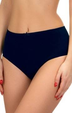 Bawełniane wysokie figi damskie Lama - 400 Midi granatowe