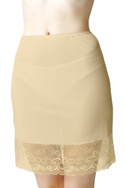 Krótka jedwabna półhalka z koronką pod spódnicę Mewa 6380