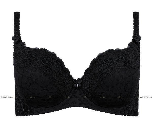 Klasyczny czarny biustonosz usztywniany Gorteks-246/B4