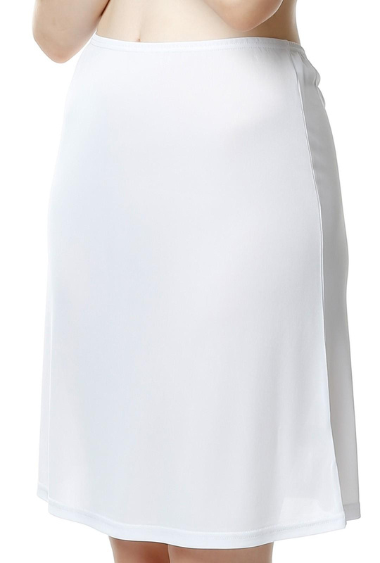 Klasyczna półhalka Luna gładka 6417 biały - Mewa