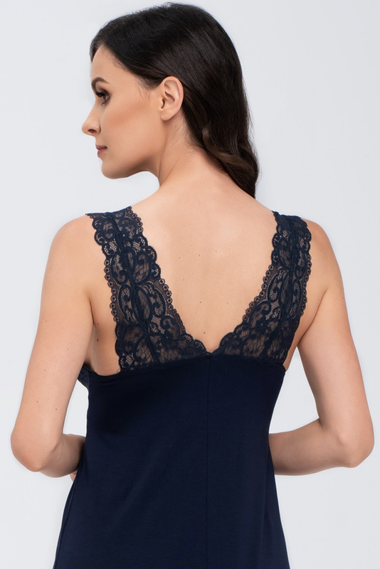 Koszulka nocna Babella Larisa Soft granatowa