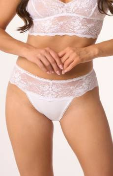 Bawełniane figi damskie z koronką Babell 206