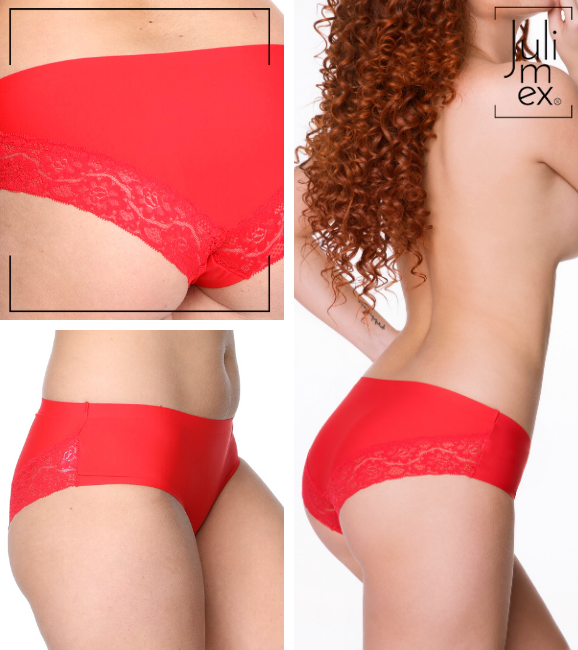 Bezszwowe czerwone figi Julimex CHEEKIE