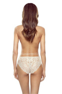 Majtki damskie Cindy 5021 Beż + ozdobny Sznurek - Lapinee