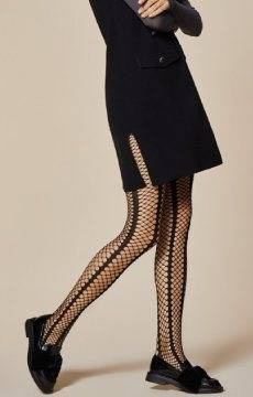 Rajstopy czarne kabaretki Fiore LADY ROCK