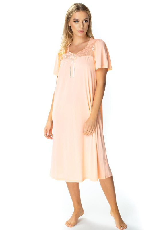 Kobieca koszula nocna Berenika 1693 morelowy - Mewa