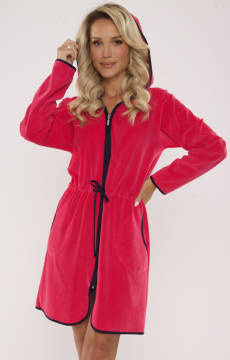 Welurowy szlafrok damski z kapturem  De Lafense - 313 / Desiree