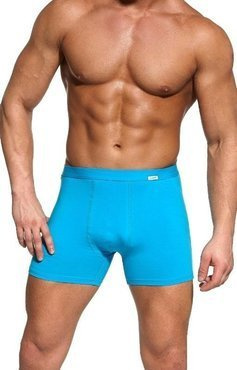 Gładkie bokserki Cornette Authentic turkusowy