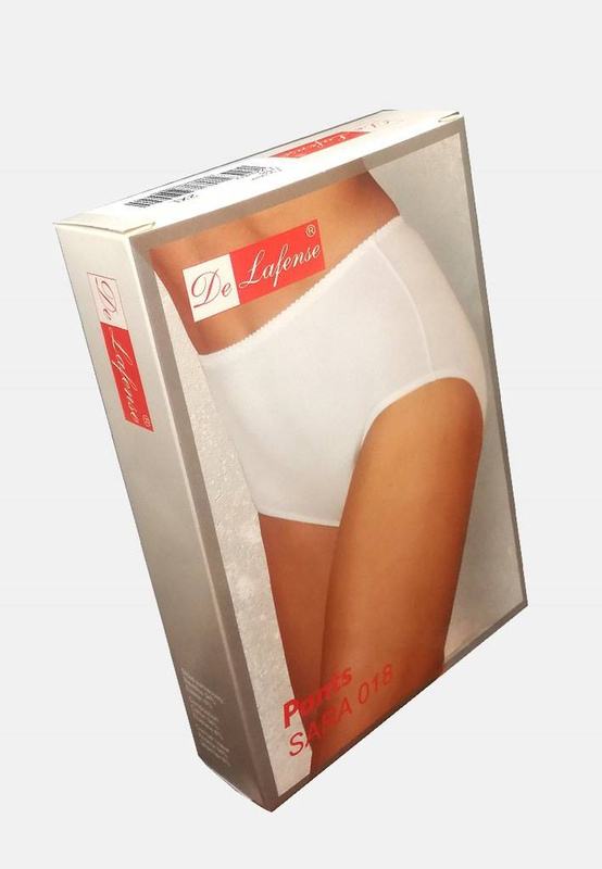 Gładkie wysokie bawełniane figi De Lafense 018 Sara