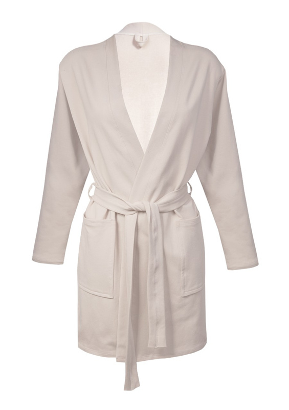 Szlafrok/Podomka bawełniana POLA - beż- Dkaren