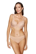 Biustonosz usztywniany z koronką - beżowy Kiara/B5 - Gorteks