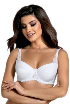 Biały biustonosz VENA VB-1105 z wyjmowanymi wkładkami push-up