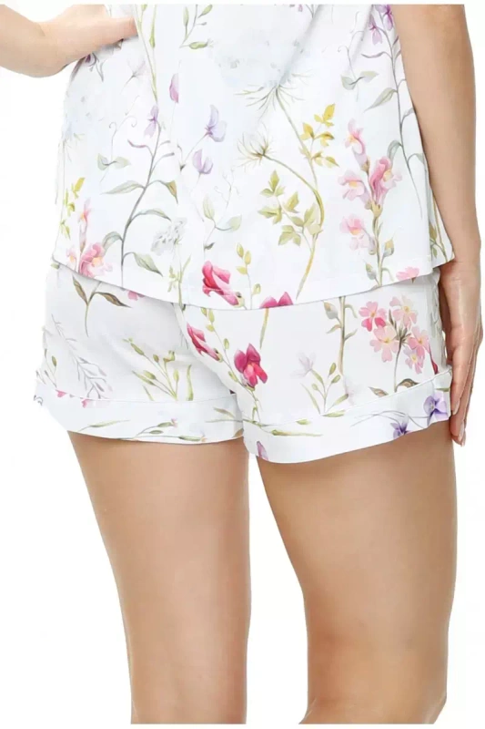 Jedwabne spodenki w kwiaty Mewa Flores 6536