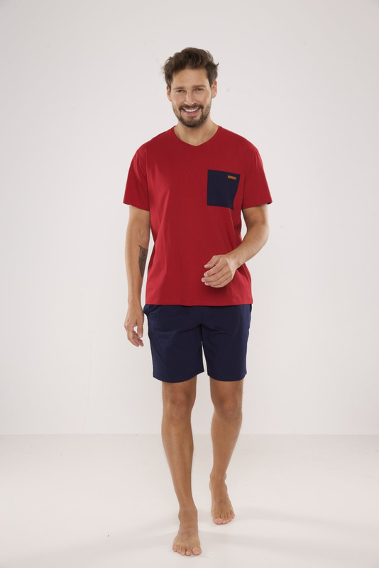 Piżama męska z szortami De Lafense 646 Kevin