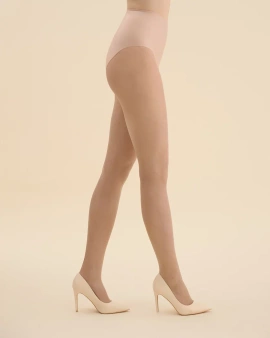 Rajstopy w stylowy wzór Gabriella Moana beżowe