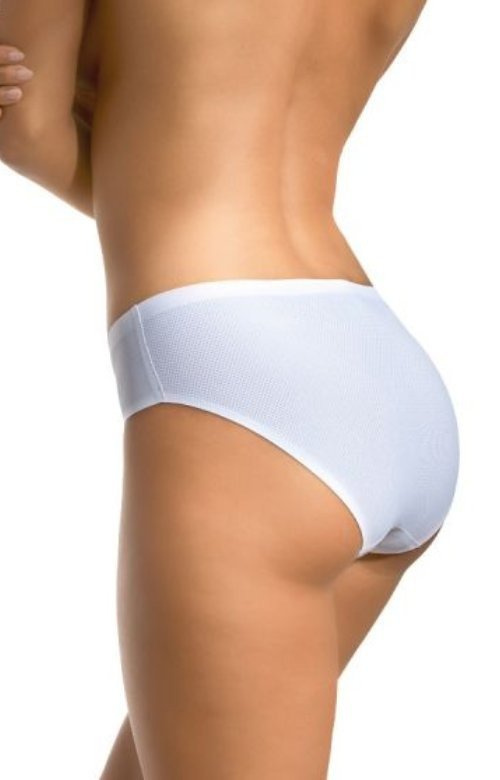 Gładkie białe figi Babell 2002 z unikalnej oddychającej dzianiny