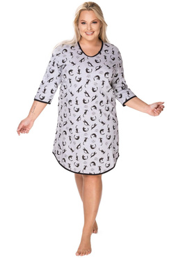 Bawełniana koszula nocna Mewa Kitty w  zabawne kotki 6408