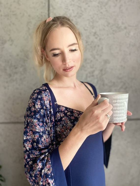 Ozdobny szlafrok w kwiatki De Lafense - 468 / Mia