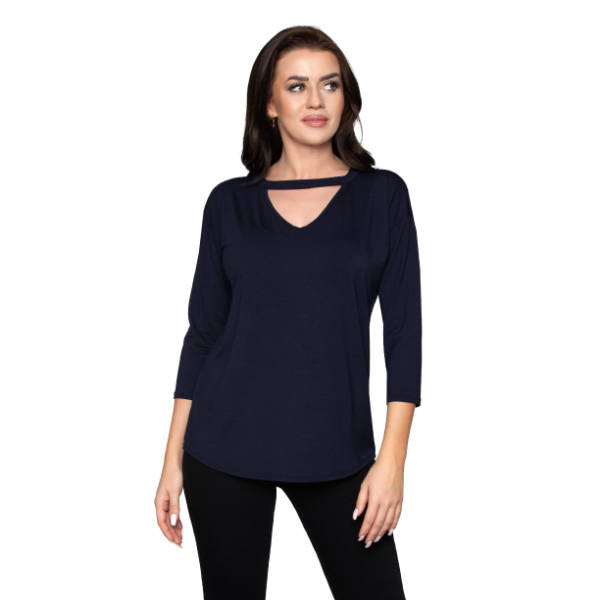 Elegancka granatowa bluzka damska Babell ALEXA