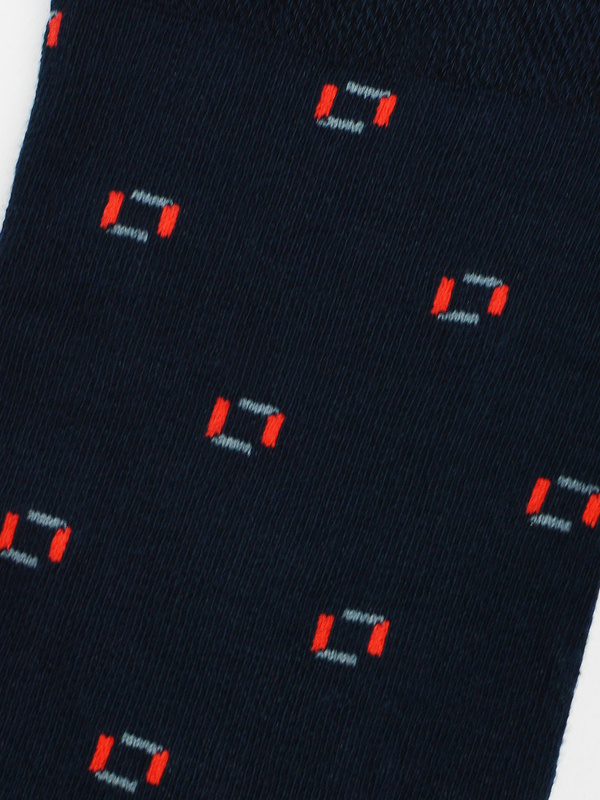 Skarpetki bawełniane wzór w kwadraty Noviti gran SB002/U21