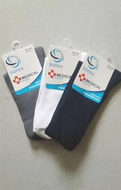 Grafitowe bezuciskowe skarpetki męskie Sotex / 4522