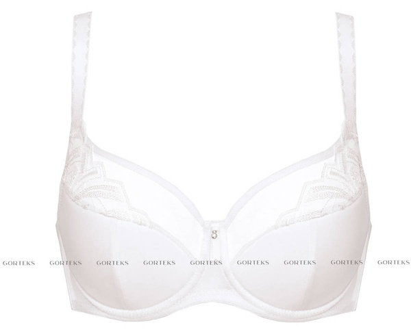 Elegancki biały półusztywniany biustonosz Gorteks Angel/B3