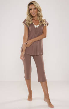 Piżama 3/4  De Lafense  884 KOLEKCJA VISA