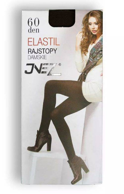 Grube beżowe rajstopy elastyczne Inez 60 den (pudełko)