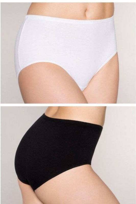 BIAŁE bawełniane figi damskie Lama - Manuela OPAKOWANIE 6szt.