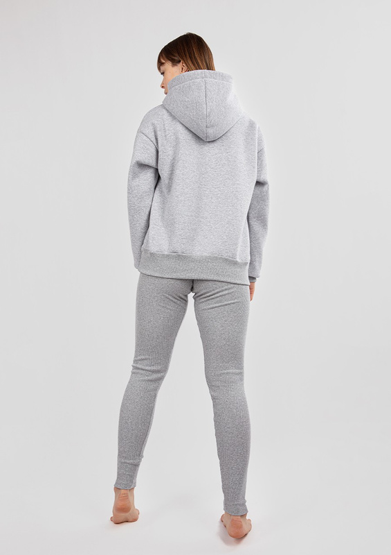 Komplet Oseye - szary bawełna gruba i prążki - Dkaren