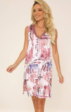 Wiskozowa letnia koszula na ramiączkach De Lafense 775 Violet  M-4XL