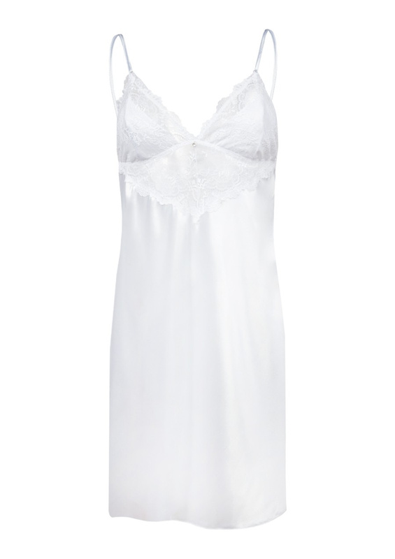 Halka FRANCES - satyna biały - Dkaren