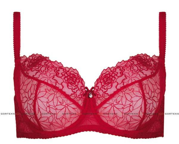 Miękki ciemnoczerwony biustonosz Gorteks PAMELA/B2