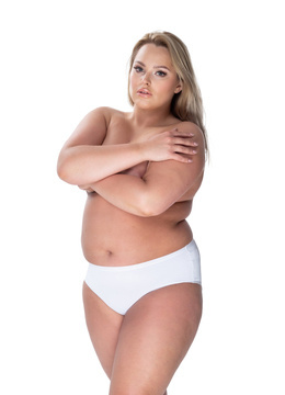 Białe jedwabne figi Mewa 6592 CLASSIC