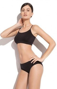 Gatta -  krótki Top na wąskich ramiączkach / czarny