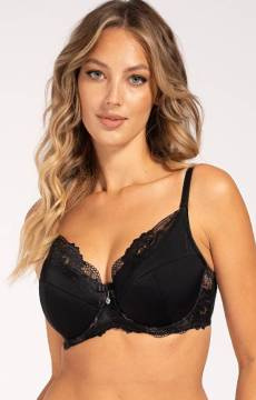 Czarny biustonosz usztywniany Unikat AMAL