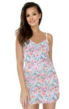 Dopasowana halka na cienkich ramiączkach Julimex  ROSIE wzór kwiaty