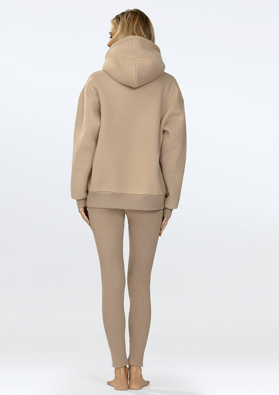 Komplet Oseye - czekolada bawełna gruba i prążki - Dkaren