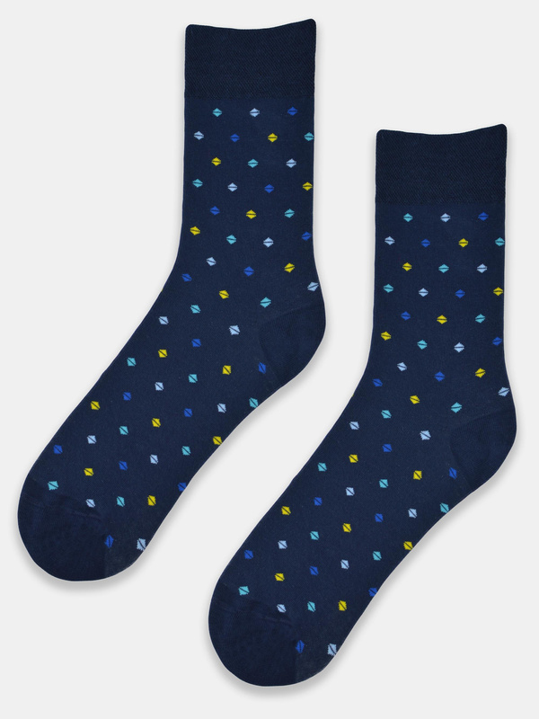 Skarpetki bawełniane wzór w trójkąty Noviti SB002/U20