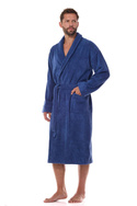 Bawełniany szlafrok męski L&L 2450 navy