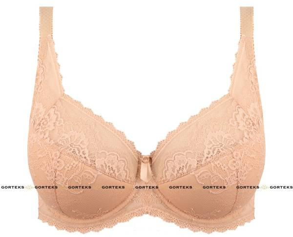 Pudroworóżowo-kremowy biustonosz półusztywniany Gorteks NELLA/B3