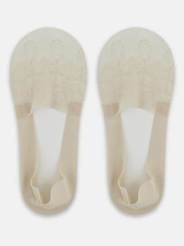 Stopki niskie koronka silikon ABS lat beż Noviti SN049