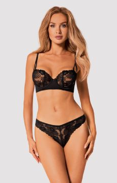 Koronkowy komplet bielizny: biustonosz i figi  Obsessive Serena Love