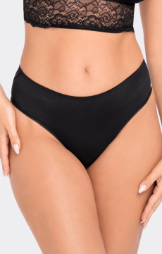 Czarne figi damskie Babell 195 z koronkowym tyłem