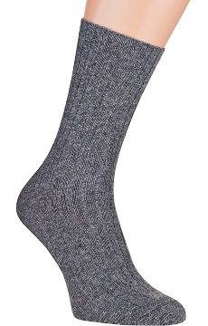 Ekskluzywne skarpetki z wełny jagnięcej  Skarpol 53 - szary melanż