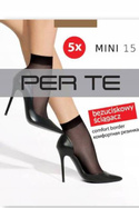 Elastyczne skarpetki rajstopowe Perte Mini 15 den /5 par 